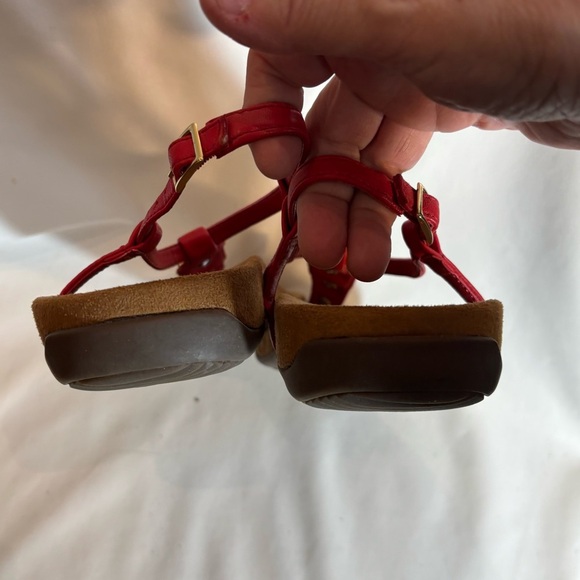 Vionic Sz 9 Studded Front Post Leather Sandals Buckle Closure Comfort Footbed - Picture 10 of 10